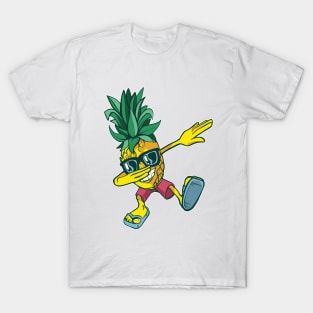 Dabbing Pineapple Sunglasses T shirt Aloha Beaches Hawaii T-Shirt